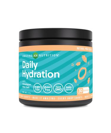 Amazing Nutrition Daily Hydration Electrolyte Powder 30 Servings | Packed with Essential Minerals | Sugar-Free | Keto Friendly | Non-GMO | Gluten-Free (Natural Pina Colada) 30 Servings | Natural Pina Colada