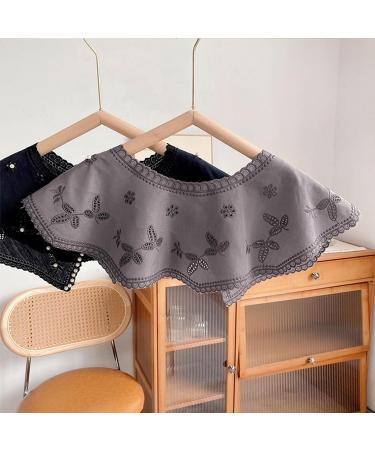 False Collar Women Faux Collar Collar Detachable Collar For Dress Embroidery Collar Lace Collar Sweater Collar Detachable Collars For Women Vintage Coffee - Buy Online on GoSupps.com
