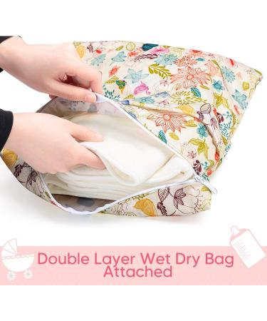 Damero 5 Layer Bamboo Fiber Diaper Inserts - 12 Reusable Baby Diapers + Wetbag | Eco-Friendly 13-Piece Set - Buy Online on GoSupps.com