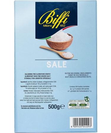  Italian Gourmet E.R. Biffi Fine Iodine Salt 1g + 400g Box of 500 Bags - Buy Online on GoSupps.com