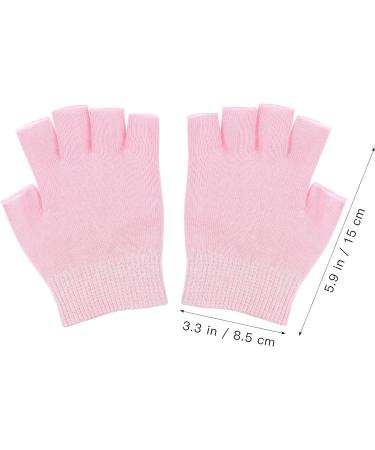 Heallily Moisturizing Gel Gloves - Fingerless Therapy Glove for Dry Cracked Hands Treatment - Pink, 1 Pair - Buy Online on GoSupps.com