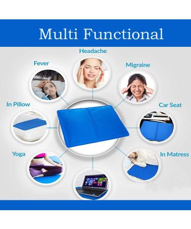 Self-Cooling Gel Pad Mat - XL 60x90cm for Sleep Fever Relief & Pain - Natural Cooling Pillow for Yoga & Relaxation - Buy Online on GoSupps.com