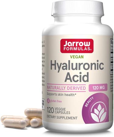 Jarrow Formulas Hyaluronic Acid 120 mg - 120 Veggie Caps - 60 Servings - Bioavailable & Naturally Derived - Supports Skin Health -Hyaluronic Acid - Dietary Supplement - Vegan - Non-GMO