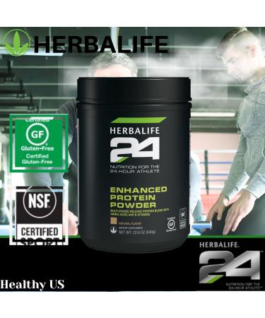 Herbalife 24 Enhanced Protein Powder: Natural Flavor (640 G) for The 24-Hour Athlete Natural Flavor No Artificial Sweetener 0g Added Sugar Gluten-Free - Buy Online on GoSupps.com