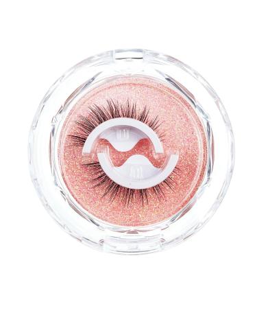 False eyelashes soft fluffy thick false eyelashes beauty decoration natural animated eyelashes temperature-sensitive jelly glue self-adhesive eyelashes with natural thickness glue-free 3D simula W05 simulated natural style
