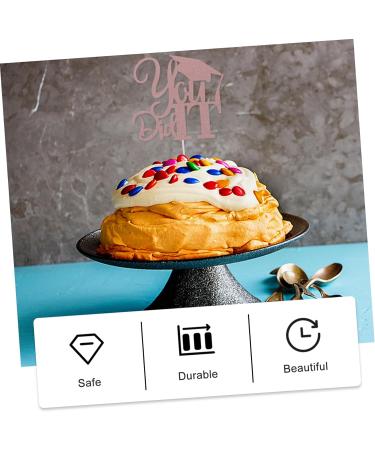 COLLBATH 10pcs 2021 top hat Insert card paper cup dessert paper glitter food picks Cake Topper Socket gold cake picks decorate Trench digger letter cake baking paper Birthday Cake Golden 13x13.5cm - Buy Online on GoSupps.com