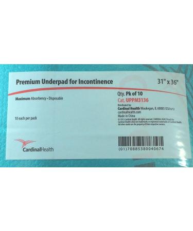 Cardinal Health Protective Underpad Premium Absorbency Extra-Large (31" X 36"), Case of 40