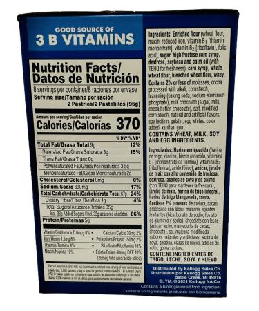 Poptart food labels