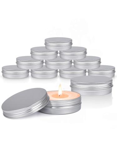 Sopito Aluminum Tins 24 Pieces 120ml Aluminum Empty Round Tins for Lip Balm Cosmetic Cream Mini Candles Craft Jewelry - Buy Online on GoSupps.com