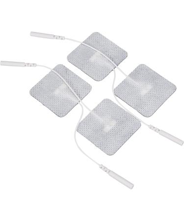 Promed Self-Adhesive TENS Electrode Pads 40x40 mm - 4 Pack Reusable with 2mm Plug for TENS/EMS Devices - Buy Online on GoSupps.com