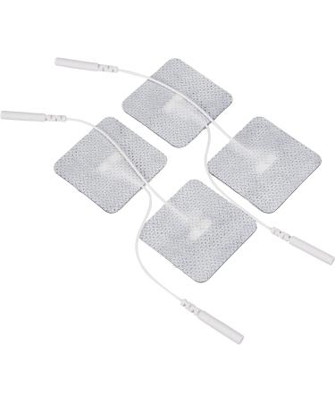 Promed Tissue Electrodes 40x40mm - Self-Adhesive TENS Electrodes (4 Pieces Reusable) for EMS Devices - 2mm Plug Connection - Buy Online on GoSupps.com