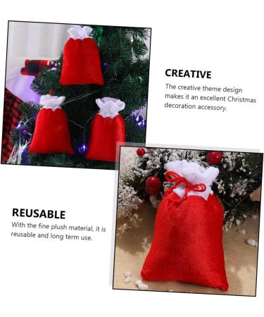 Holibanna 8pcs Christmas Plush Bag Ornament Decor Xmas Bags Party Packaging Bag Jewelry Pendant - Buy Online on GoSupps.com
