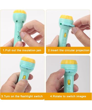Kids' Projector Flashlights - 2 PC Set with 80 Pictures | Fun Goodnight Toys for Children - Buy Online on GoSupps.com