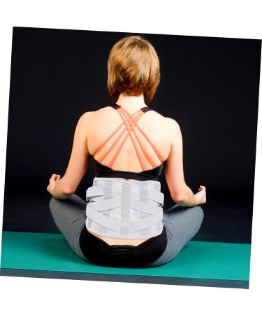 Sports Belt Back Brace for Lower Back Support | Breathable Uterus Protector | Adjustable Trimmer Corset - Silver 115x23x1CM - Buy Online on GoSupps.com