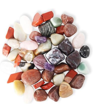 500g Large Mixed Crystal Chips & Stones | Gemstone Drums Healing Stones Gift Boxed | Perfect for Crystal Charging - Buy Online on GoSupps.com