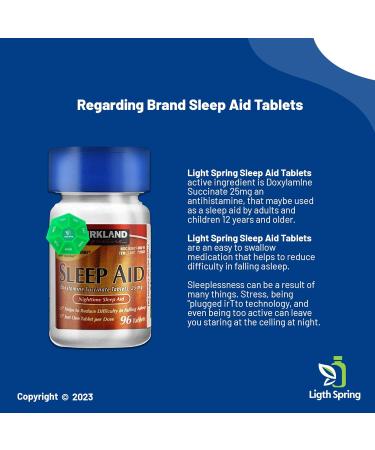 Nighttime Sleep Aid 25 mg - 96 Count (2 Pack) with Pill Organizer & Better Light&Spring Guide | International Shipping Available - Buy Online on GoSupps.com