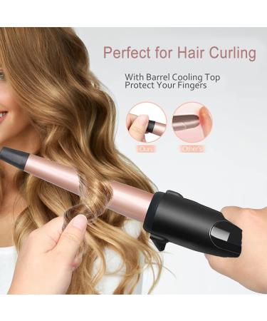 Curling Wand 13-25MM Curling Tongs Tapered Curling Iron with Adjustable Temperature Professional Hair Curler with Glove Dual Voltage - Buy Online on GoSupps.com