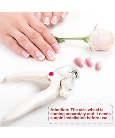 ANCIRS Acrylic Nail Clipper - Adjustable Stainless Steel Cutter for False Nail Art - White - Buy Online on GoSupps.com