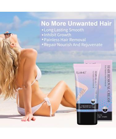 Hair Removal Cream Intimate Painless Hair Remover Painless Flawless Depilatory Cream for Sensitive Skin - Depilatory Cream for Private Areas Pubic Body And Underarms Hair Removal Cream for Women - Buy Online on GoSupps.com