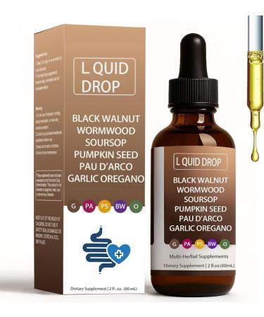 NUTRALIS NEGRO WORMWOOD G UT Wormwood Black Nogal Clove gotas con SourSop Pau dArco Garlic Oregano Digestion Aid & Boosts Health & Absorci n 2 oz1Pcs