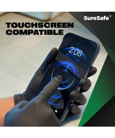 SURESAFE Black Gloves Disposable 5 Mil Nitrile Gloves Latex Free Disposable Gloves Food Grade Gloves Mechanic Gloves X-Large Box of 100 - Buy Online on GoSupps.com