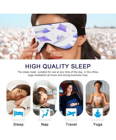 Hand Drawn Stingray Sleep Mask - Light Blocking Eye Cover for Travel & Naps | Adjustable Watercolor Blindfold for Men & Women - Buy Online on GoSupps.com