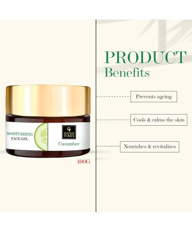 Good Vibes Cucumber Gel For Skin and Hair - 100 g - Hydrating and Soothing Formula for Dry Skin and Under Eye Puffiness - Buy Online on GoSupps.com