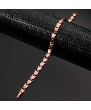 MagEnergy Copper Magnetic Bracelet for Women - Adjustable with Strong Magnets for Lymph Detox - Buy Online on GoSupps.com