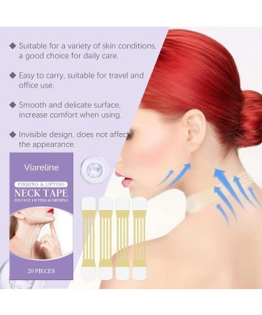 Nascence Neck Lift Tape 20 pcs Neck Tape Lifting Invisible or Double Chin and Sagging for Women Wrinkle Patches Reusable High Elastic Face Lifting Saggy Skin Hypoallergenic for All Skin - Buy Online on GoSupps.com