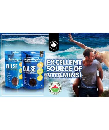 Aqua Veggies Organic Atlantic Dulse Whole Leaf Hand-Harvested Sun-Dried Bay of Fundy Excellent Source of Vitamins B6 B12 Iron Iodine Protein Calcium and Fibre (Whole Leaf 100 Grams) (Whole Leaf pack of 4) - Buy Online on GoSupps.com