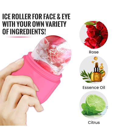 Cube Ice Face Roller for Face and Eye | Beauty Facial Skin Care Tool for Tightening, Toning, and Brightening Skin | Reduce Eye Bags | Pink - Buy Online on GoSupps.com
