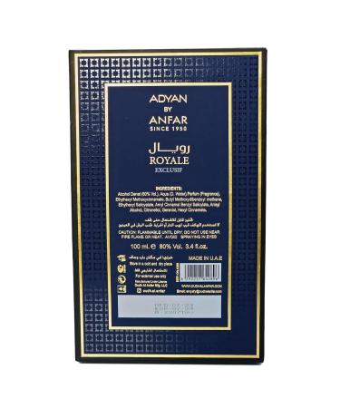 Royale Exclusif by Anfar EDP 100Ml (3.4Oz) - With Pheromones - Long Lasting Fragrance - Arabian Perfume - Buy Online on GoSupps.com