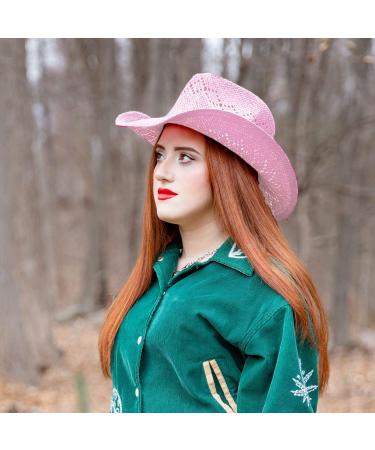 TOVOSO Pink Cowgirl Straw Hat for Women - Shapeable Cowboy Style 1 - Buy Online on GoSupps.com