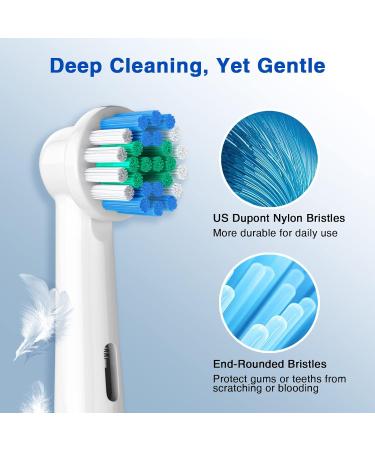 REDTRON Replacement Brush Heads for Oral B Electric Toothbrush (8 Pcs) - Compatible with Pro1000, Pro3000, Pro5000, Pro7000 and More - Precision Clean Toothbrush Heads in White - Buy Online on GoSupps.com