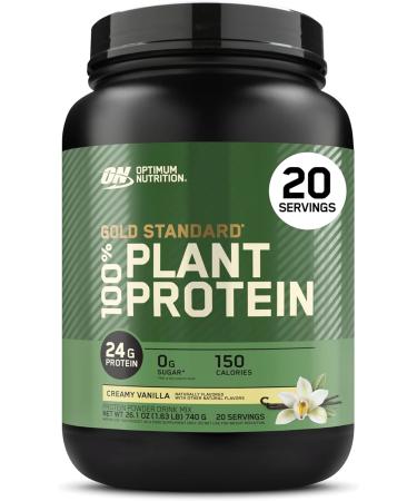 Optimum Nutrition Gold Standard 100% Plant Based Protein Powder, Gluten Free, Vegan Protein for Muscle Support and Recovery, Amino Acids, BCAA - Creamy Vanilla, 20 Servings - Buy Online on GoSupps.com
