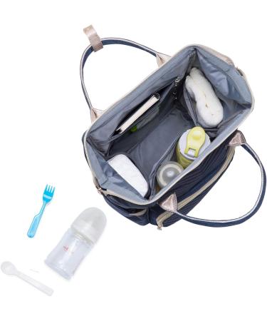 Buy Caucko Baby Diaper Bag | Multifunctional Nylon Travel Backpack with Stroller Hook - Large Capacity & Multiple Compartments (Blue KT01-4) - Buy Online on GoSupps.com