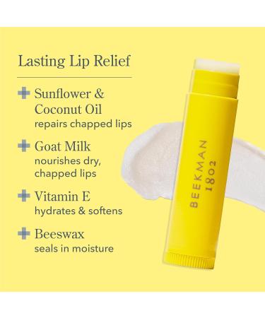 Beekman 1802 Lip Balm Vanilla Absolute - 0.15 oz - With Goat Milk Vitamin E & Beeswax for Dry Cracked Lips - Good for Sensitive Skin - Cruelty Free - Packaging May Vary - Buy Online on GoSupps.com