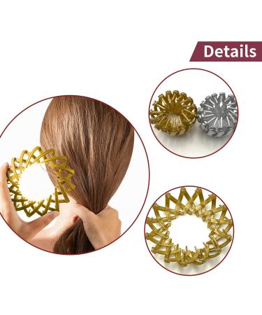 Luvadeyo Bird Nest Hair Clips - Women's Ponytail Holder & Hair Bobbles (3-Pack) in Gold Silver & Rose Gold - Perfect for Women & Girls - Buy Online on GoSupps.com