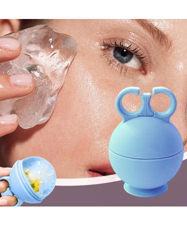 Buerfu Ice Holder for Face - Reusable Silicone Ice Ball & Ice Cream Shape for Women | Summer Blue Facial Massage Tool - Buy Online on GoSupps.com