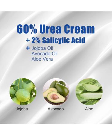 Urea Cream 60% Foot Cream 150g Cracked Heel Repair High Urea Foot Care Cream Callus Remover For Dry And Hard Skin Maximum Strength With 2% for Hand Foot and Body Care 150mL - Buy Online on GoSupps.com