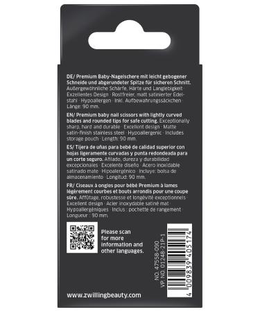 ZWILLING Baby & Child Nail Scissors - Safe Polished Stainless Steel 90mm Premium Quality - Buy Online on GoSupps.com
