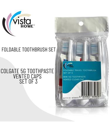 Colgate Travel Toothbrush Set - Foldable Portable Toothbrush & Mini Toothpaste - Compact Travel Size for Jaw-Friendly Oral Care - Buy Online on GoSupps.com