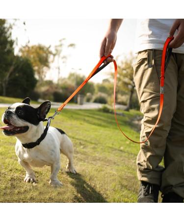 Vivaglory Traffic Handle Dog Leash - Reflective Padded Handles 1.5m Strong Training Line for Dogs - Orange - Buy Online on GoSupps.com