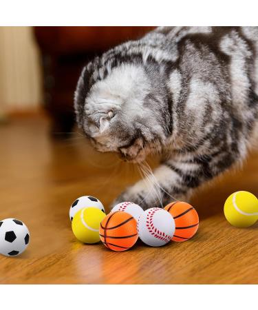 TIESOME Quiet Foam Cat Toy Balls 12PCS 4 CM Large Sponge Cat Ball Soft Cat Soccer Ball Playset Interactive Cat Toys Cat Exercise Toy Balls Pet Sports Ball for Cat Kitten - Buy Online on GoSupps.com