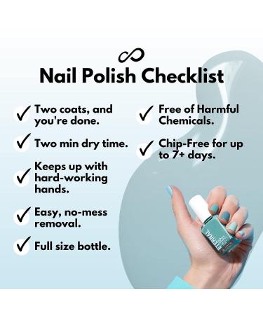 Mindfulness Light Blue Nail Polish Set for Women & Girls - Long Lasting DIY Manicure/Pedicure - Made in USA - 13.5mL (Set of 4) - Buy Online on GoSupps.com