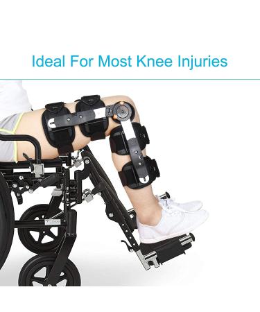 REAQER Hinged Knee ROM Brace - Adjustable Support for Knee Injury Recovery & Postoperative Rehabilitation - Buy Online on GoSupps.com