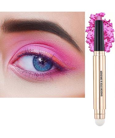 2 in 1 Pink Eyeshadow Stick Makeup  Cream Smooth Shimmer glitter hot pink light palette matte Eye shadow Pencil  Hypoallergenic Waterproof Long Lasting Eye shadow Highlighter Stick  Multi-Dimensional eyes Look (13  Pink...