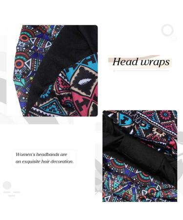 Generse Boho Elastic Wide Hair Bands - Knotted Yoga Turban Headscarves for Women & Girls (3 Pieces - Black) | Stylish & Comfortable - Buy Online on GoSupps.com