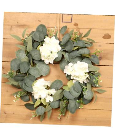 LIFKICH 1pc Eucalyptus Leaf Garland Artificial Plants for Outdoors Artificial Wreaths for Outdoor Fall Decorations for Home Spring Ornament Wall Hanging Wreath Hoop Silk Flower Pendant - Buy Online on GoSupps.com