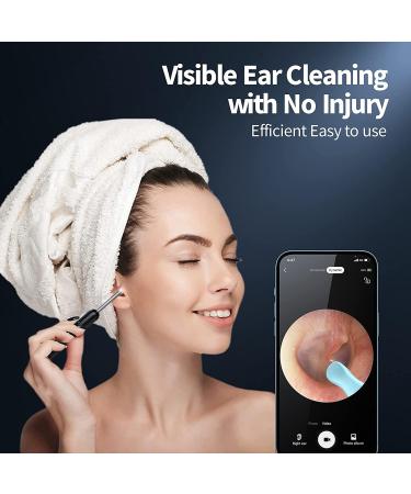 Ear Wax Removal Kit with 1080P Camera - 8 Pcs Ear Cleaner Set for iPhone Android - Black - Buy Online on GoSupps.com
